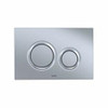 Toto YT930#MS  Dual Button Push Plate with Round Buttons for in Wall Tank Systems (DuoFit in-Wall Tanks)