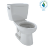 Toto CST744E#11 Drake Eco 1.28 GPF Elongated 2 Piece Toilet Trip Lever Orientation: Left-Hand, Toilet Finish: Colonial White