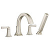 American Standard AT353901295  Townsend Roman Tub Faucet with Personal Shower for Flash Rough-in Valves, Brushed Nickel