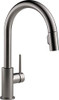 Delta D9159KSDST Trinsic Single Handle Pull-Down Kitchen Faucet Black Stainless 9159KSDST.