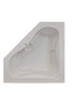 Jacuzzi JJ5D6060WCL1HXW Jacuzzi White 60" x 60" Signature Corner Whirlpool Bathtub with 6 Jets, Air Controls, RapidHeat Water Heater, Center Drain and Left Pump