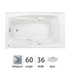 Jacuzzi JCTS6036WRL2HXW Cetra 60" x 36" Whirlpool Bathtub Color: White