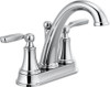 Delta D2532LFMPU Woodhurst 2-Handle Centerset Bathroom Faucet with Metal Drain Assembly, Chrome ()