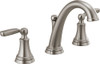 Delta D3532LFSSMPU Woodhurst 2-Handle Widespread Bathroom Faucet with Metal Drain Assembly, Stainless () 