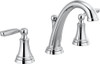 Delta D3532LFMPU Woodhurst 2-Handle Widespread Bathroom Faucet with Metal Drain Assembly, Chrome ()