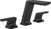 Delta D3599LFBLMPU Pivotal Two Handle Widespread Bathroom Faucet Matte Black 3599LFBLMPU.