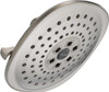 Delta 52686-SS Faucet Universal Showering Components 3 Setting H2O kinetic Contemporary Raincan Showerhead, Stainless