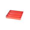 Ernest ERN5020 Ernst Manufacturing Organizer Tray, 3-Compartments, Red.