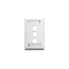 ICC IC107S03-WH Faceplate, Id, 1-gang, 3-port, White.