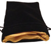 Dice Bag: 4x6: Velvet/Satin: BK/GD Metallic Dice Games LIC9003