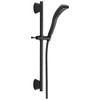 Delta D51579BL Universal Showering Components Single-Setting H2Okinetic Slide Bar Hand Shower Matte Black 51579BL.