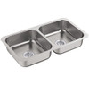 Sterling Plumbing S24765NA STERLING McAllister 32 In. x 18 In. x 6 In. Undermount Double-Bowl Kitchen Sink, Stainless Steel