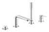 Grohe 19577001  Lineare Four-Hole Bathtub Faucet with Handshower in StarLight Chrome