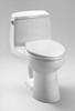Toto MS854114ELR#01 MS854114ELR-01 Cotton Ultramax 1 Piece Het ADA Elongated Toilet with Right Trip Lever & Softclose Seat