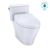 Toto MW6423046CUFG#01 Washlet+ Nexus 1G One-Piece Elongated 1.0 Gpf Toilet With S500E Bidet Seat, Cotton White MW6423046CUFG01