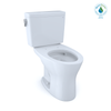 Toto CST746CSMG01 CST746CSMG#01 Drake Two-Piece Elongated Dual Flush 1.6 and 0.8 GPF DYNAMAX TORNADO FLUSH Toilet with CEFIONTECT, Cotton White