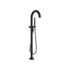 American Standard AT064951243 Serin Contemporary Round Free Standing Tub Filler Personal Shower. Metal Lever Handle Matte Black T064951243.