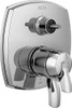 Delta DT27876LHP Stryke 17 Series Integrated Diverter Trim with Three Function Diverter Less Diverter Handle Chrome T27876LHP.