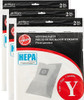 HOOVER COMPANY H-4010801Y Hoover & #174 Type Y HEPA Bag for U5140900, U6485900, CH53005, C1703-900 Vacs, 2/Pk - AH10040.