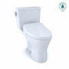 Toto MW7463046CEMFG01 MW7463046CEMFG#01 Drake WASHLET+ Two-Piece Elongated Dual Flush 1.28 and 0.8 GPF Universal Height DYNAMAX TORNADO FLUSH Toilet with S500e Bidet Seat, Cotton White