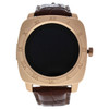 Eclock U-WAT-1069 EK-F2 Montre Connectee Rose Gold/Brown Leather Strap Smart Watch