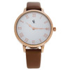 Charlotte Raffaelli W-WAT-1506 Crb003 La Basic - Rose Gold/brown Leather Strap Watch Watch For Women 1 Pc