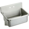 Elkay EWS25202  Wall Scrub-Up Sink with Two Faucet Holes, Stainless Steel, 25" W x 19.5" H, Sink Only