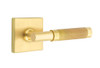 Emtek 5110US4TAUS4KNUS4RH Select Passage, Square Rosette, T-Bar Stem, Knurled Handle, Satin Brass, RH