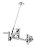 Zurn Z843M1 -RC Chrome-Plated Cast Brass Sink Faucet with 6" Vacuum Breaker Spout, Lever Handles, Pail Hook, 3/4" Hose End and Brace, 8"