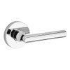 Baldwin PVTUBLCRR260 PV.TUB.CRR Tube Privacy Leverset with Contemporary Round Rose, Polished Chrome