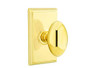 Emtek 8121EUS3NL Passage Set, Rectangular Rosette, Egg Knob, Unlacquered Brass