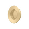 Deltana FP178U4  Flush Pull, Round, HD, 1-7/8", Solid Brass Satin Brass