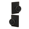 SCHLAGE FC21OFM716GDV  Custom Offerman Passage & Privacy Door Knob Set with Grandville Trim