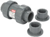 HAYWARD INDUSTRIAL PRODUCTS TC10100STE Hayward 1-Inch PVC TC Series True Union Check Valve with EPDM Seals and Socket/Threaded End Connection