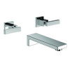 Ginger USA N3-2565/26 Brass 3-2565 Skylar Wall Mounted Roman Tub Faucet Trim with Metal Lever, Polished Chrome