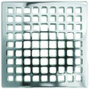 Ginger USA N233-401/26 Brass 233-401 Decorative Drains 4" Square Shower Drain Grid, Polished Chrome