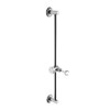 Ginger USA N292/56 Brass 292 23" Wall-Mounted Slide Bar with Adjustable Bracket for Handsho, Flat Black
