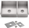 Sterling Plumbing S20025PCNA STERLING by KOHLER Ludington 32" Under-Mount Double-Bowl, Double-Offset Basin Kitchen Sink with Accessories, Stainless Steel