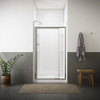 Sterling Plumbing S1500D42S STERLING Vista Pivot II Shower Door, Silver with Pebbled Glass Texture
