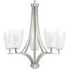 Progress Lighting Leap P400043-009 5-100W Med Chandelier Brushed Nickel P400043009