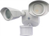 Nuvo LED Security Light; Dual Head; White Finish; 3000K; Motion Sensor 65211