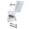 MISENO MTS650625SCP  Elysa Tub and Shower Trim Package with Single Function Rain Shower Head