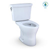 TOTO Drake Transitional Two-Piece Elongated Dual Flush 1.28 and 0.8 GPF Universal Height DYNAMAX TORNADO FLUSH Toilet with CEFIONTECT, Cotton White CST748CEMFG01