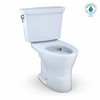 TOTO Drake Transitional Two-Piece Elongated Dual Flush 1.28 and 0.8 GPF Universal Height DYNAMAX TORNADO FLUSH Toilet with CEFIONTECT, Cotton White CST748CEMFG01