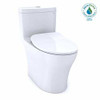 Toto MS646234CEMFG#01  Aquia IV One-Piece Elongated Dual Flush 1.28 and 0.8 GPF Universal Height, WASHLET+ Ready Toilet with CEFIONTECT, White-MS646234CEMFG, Cotton White