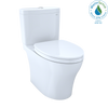 TOTO® Aquia® IV One-Piece Elongated Dual Flush 1.28 and 0.8 GPF Universal Height, WASHLET®+ Ready Toilet with CEFIONTECT®, Cotton White- MS646234CEMFG#01