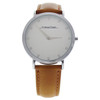 Andreas Osten W-WAT-1441 AO-18 Klassisk - Silver/Brown Leather Strap Watch