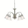 KICHLER 2093NI Wynberg 5LT Chandelier, Brushed Nickel Finish with Satin Etched Glass