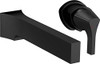 Delta DT574LFBLWL Zura Single Handle Wall Mount Bathroom Faucet Trim Matte Black T574LFBLWL