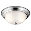 KICHLER 8112CH  2-Light Flush Mount with Satin Etched Glass, Chrome Finish by